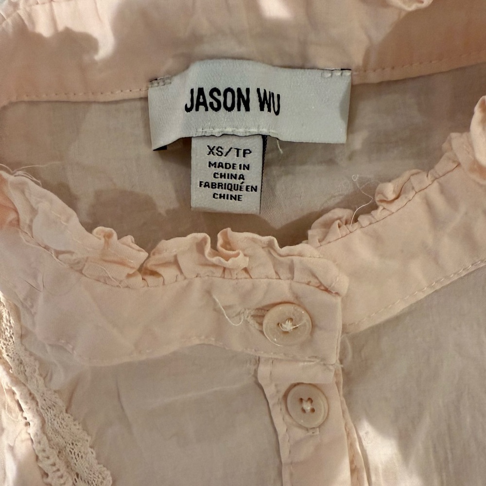 Boho Chic Button Up Ruffle Top - Picture 6 of 6